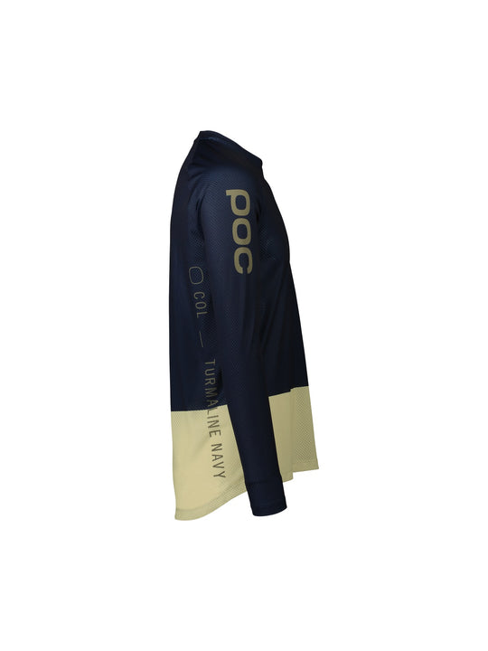 Załaduj obraz do przeglądarki galerii, Koszulka rowerowa POC MTB Pure LS Jersey - Turmaline Navy/Prehnite Green