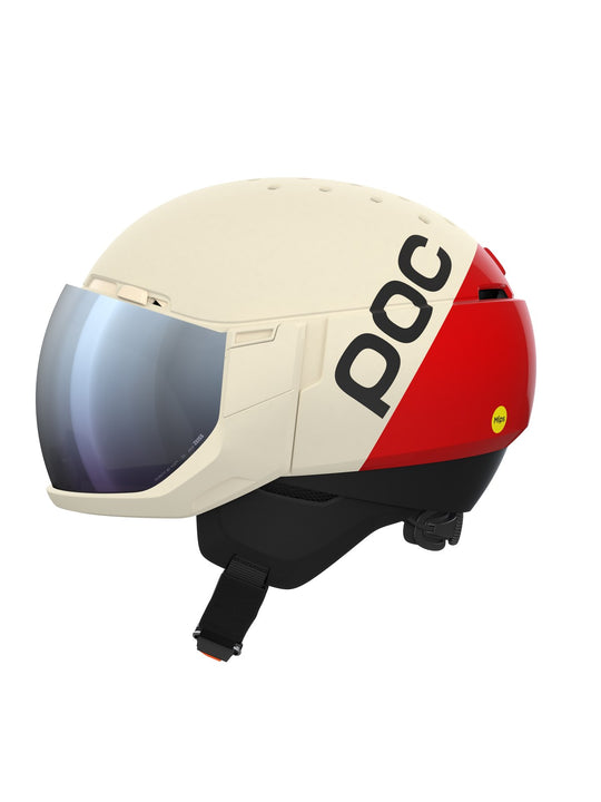 Załaduj obraz do przeglądarki galerii, Kask narciarski POC Levator MIPS - Rouge/Blanc