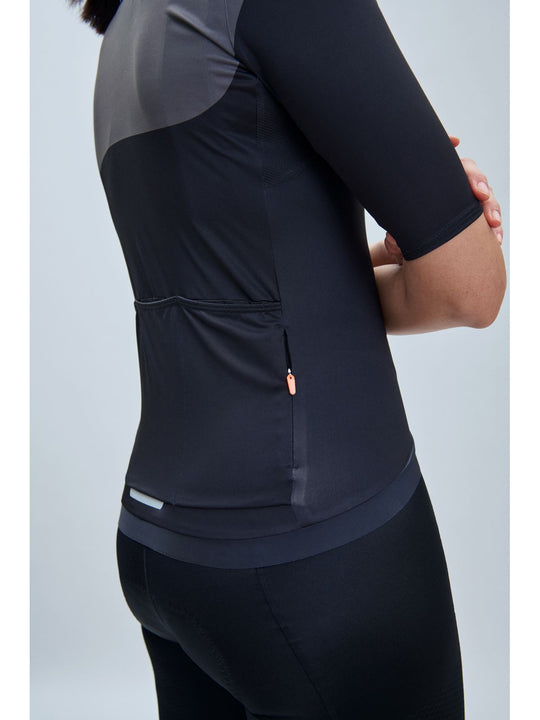 Załaduj obraz do przeglądarki galerii, Koszulka rowerowa POC W's Essential Road Jersey Print - Uran. Black/Sylvanite Grey
