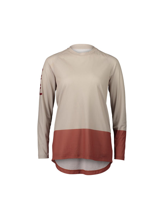 Załaduj obraz do przeglądarki galerii, Koszulka rowerowa POC W's MTB PURE LS Jersey - Light Sand. Beige/Himalayan Salt