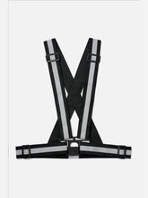 Załaduj obraz do przeglądarki galerii, Szelki rowerowe BOOKMAN Reflective Cross Belt czarny