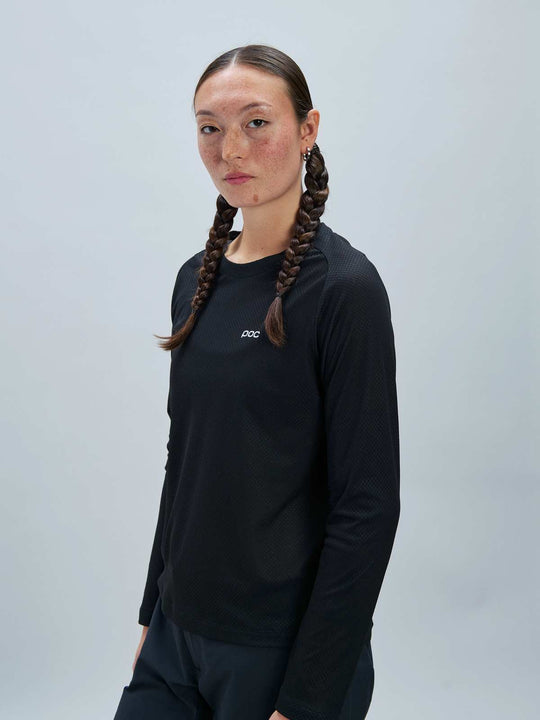 Załaduj obraz do przeglądarki galerii, Koszulka rowerowa POC W's Motion Air L/S Jersey - Ur. Black