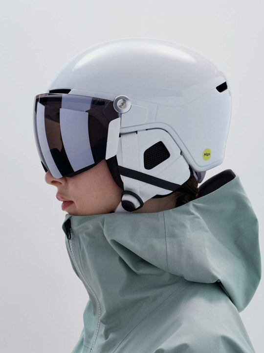 Załaduj obraz do przeglądarki galerii, Kask narciarski POC Obex Visor - Hydr. White/Clarity Universal/Partly Sunny/Silver