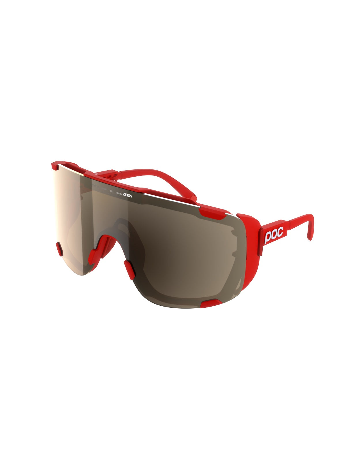 Okulary rowerowe POC Devour Ultra - Pris. Red/Clarity Trail/Partly Sunny Silver