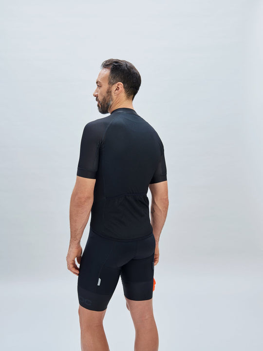 Załaduj obraz do przeglądarki galerii, Koszulka rowerowa POC M's Essential Road Logo Jersey - Ur. Black/ Hyd. White