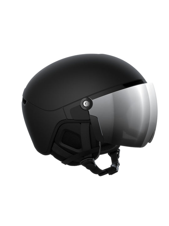 Załaduj obraz do przeglądarki galerii, Kask narciarski POC Obex Visor - Uran. Black Matt/Clarity Universal/Partly Sunny/Silver