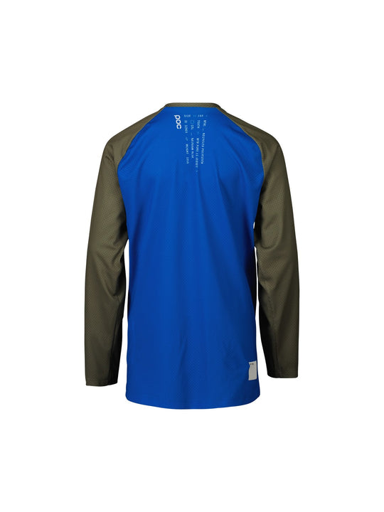 Załaduj obraz do przeglądarki galerii, Koszulka rowerowa POC Y's Essential MTB LS Jersey - Natrium Blue/Epidote Green