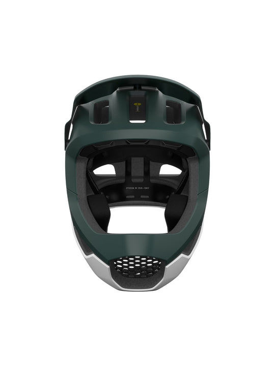 Załaduj obraz do przeglądarki galerii, Kask rowerowy POC Otocon Race MIPS - Parg. Green Matt/Hyd. White Matt