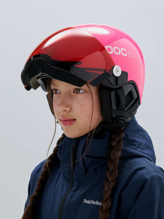 Załaduj obraz do przeglądarki galerii, Kask narciarski POCito Obex Visor różowy - Fluo. Pink/Clarity POCito/Partly Sunny/Light Orange