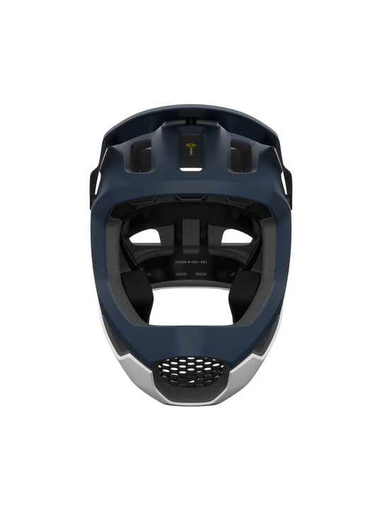 Załaduj obraz do przeglądarki galerii, Kask rowerowy POC Otocon Race MIPS - Apat. Navy Matt/Hyd. White Matt