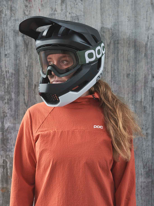 Załaduj obraz do przeglądarki galerii, Kask rowerowy POC OTOCON RACE MIPS - Ur. Black/Hydr. White Matt