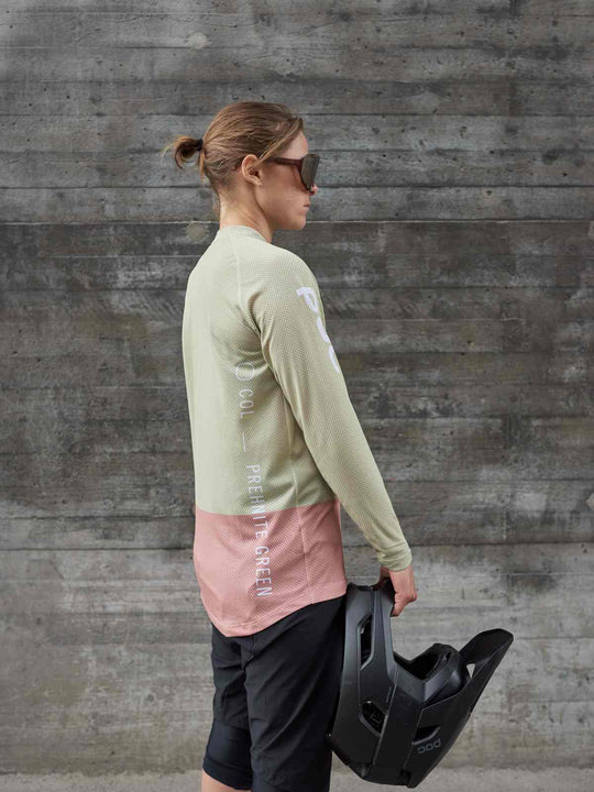 Załaduj obraz do przeglądarki galerii, Koszulka rowerowa POC W's MTB Pure LS Jersey - Prehnite Green/Rock Salt