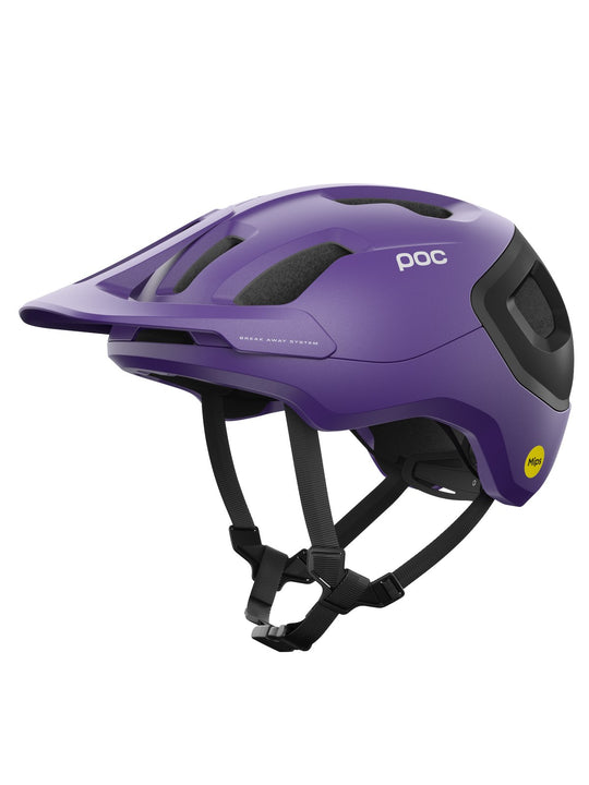 Załaduj obraz do przeglądarki galerii, Kask rowerowy POC AXION RACE MIPS - Sap. Purple/Ur. Black Metallic/Matt