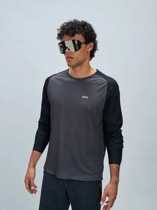 Załaduj obraz do przeglądarki galerii, Koszulka rowerowa POC M's Motion Air 3/4 Jersey - Sylvanite Grey