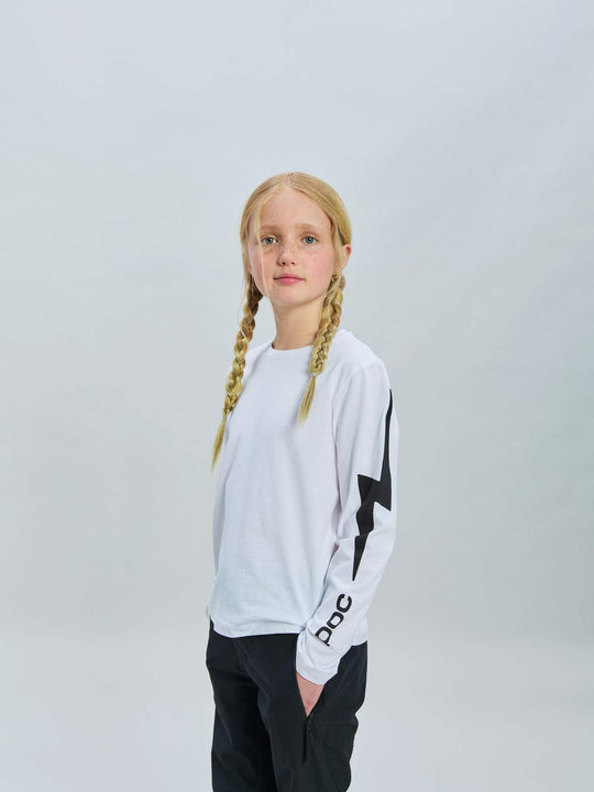 Załaduj obraz do przeglądarki galerii, Koszulka longsleeve POC L/S Tee Jr - Blixten White