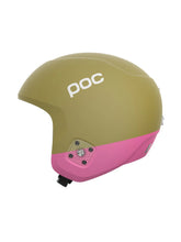 Załaduj obraz do przeglądarki galerii, Kask narciarski POC Skull Dura Jr - Olivine Green Matt/Thulite Pink Matt