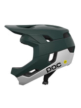Załaduj obraz do przeglądarki galerii, Kask rowerowy POC Otocon Race MIPS - Parg. Green Matt/Hyd. White Matt