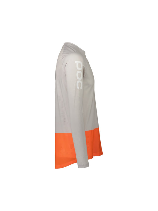 Załaduj obraz do przeglądarki galerii, Koszulka rowerowa POC MTB Pure LS Jersey - Granite Grey/Zink Orange