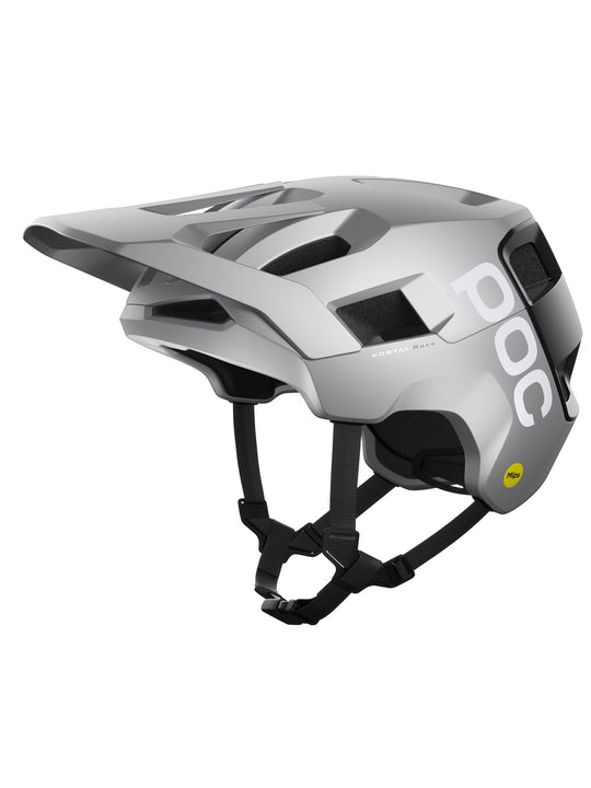 Załaduj obraz do przeglądarki galerii, Kask rowerowy POC Kortal Race MIPS - Arg. Silver/Ur. Black Matt