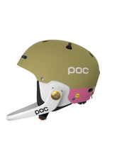 Załaduj obraz do przeglądarki galerii, Kask narciarski POC Artic SL MIPS - Olivine Green Matt/Thulite Pink Matt
