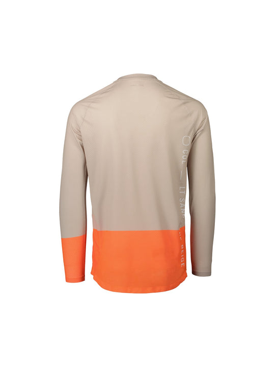 Załaduj obraz do przeglądarki galerii, Koszulka rowerowa POC MTB Pure LS Jersey - Light Sandstone Beige/Zink Orange