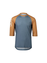 Załaduj obraz do przeglądarki galerii, Koszulka rowerowa POC MTB Pure 3/4 Jersey - Calcite Blue/Aragonite Brown