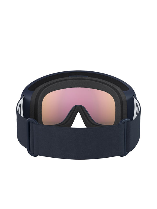 Załaduj obraz do przeglądarki galerii, Gogle narciarskie POC Fovea Wide Fit - Apatite Navy/Pt. Sunny Orange