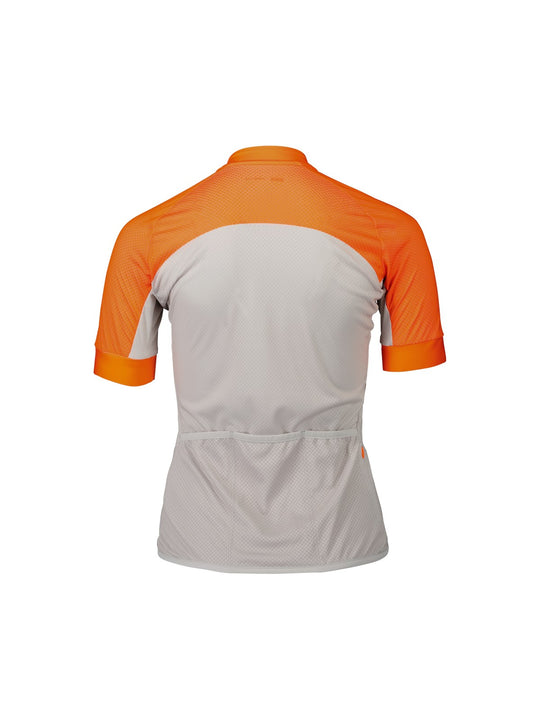 Załaduj obraz do przeglądarki galerii, Koszulka rowerowa POC W's Essential Road Logo Jersey - Zink Orange/Gra. Grey