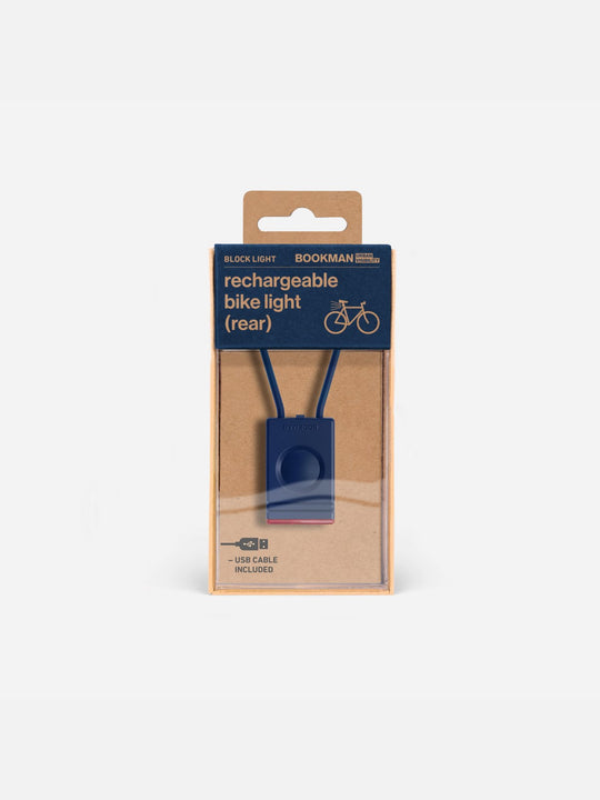 Załaduj obraz do przeglądarki galerii, Lampka rowerowa BOOKMAN Block Light Rear 18lm niebieski