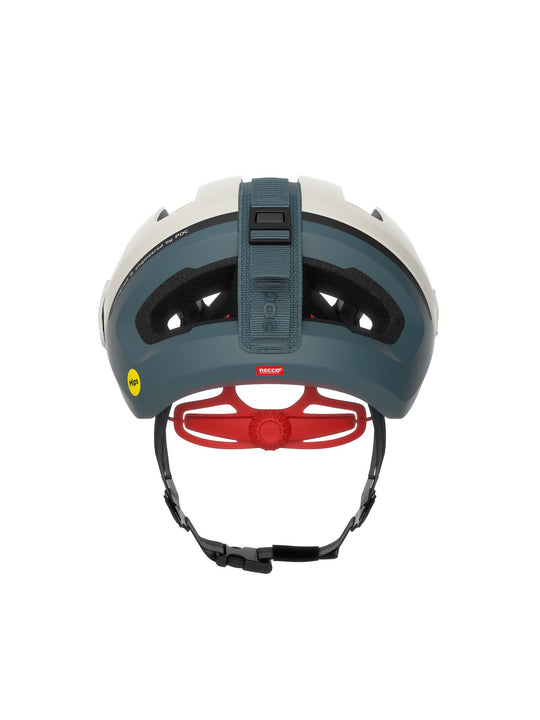 Załaduj obraz do przeglądarki galerii, Kask rowerowy POC Omne Ultra MIPS - Sel. Off-White/Cal. Blue Matt