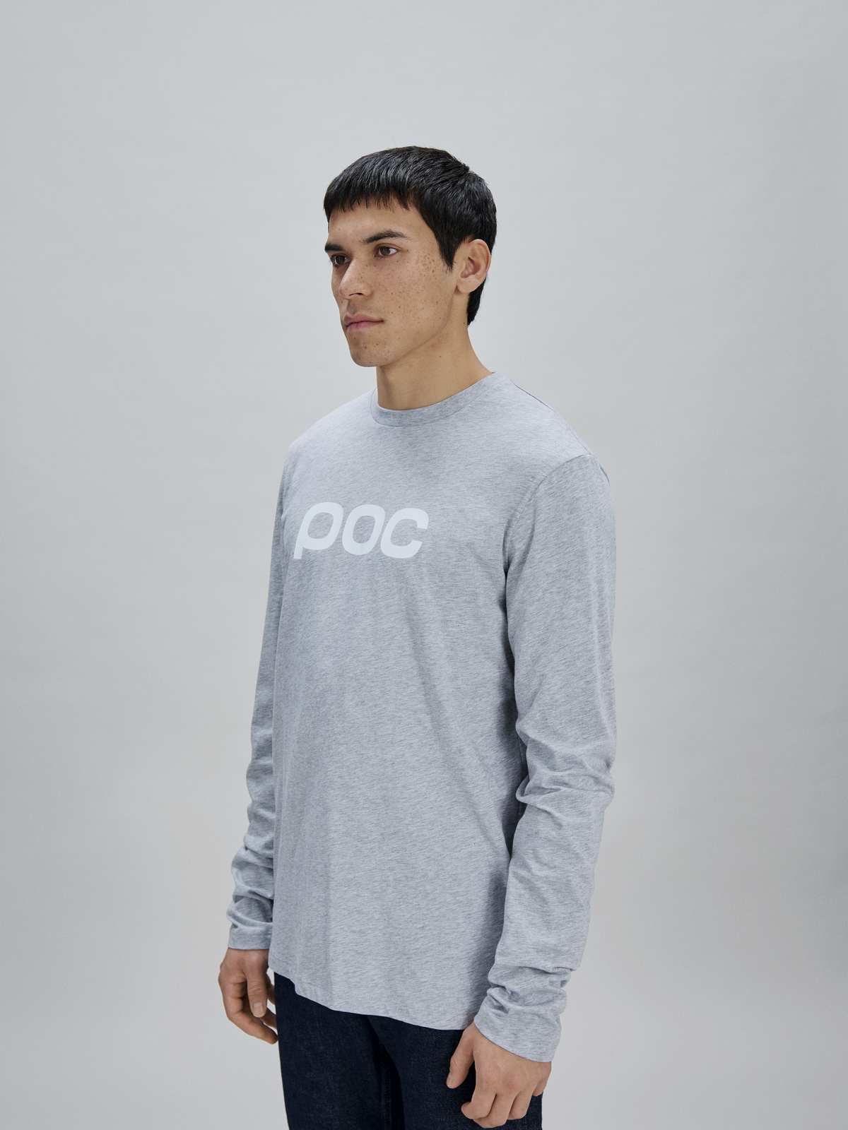 Koszulka longsleeve POC L/S Tee - Grey Melange