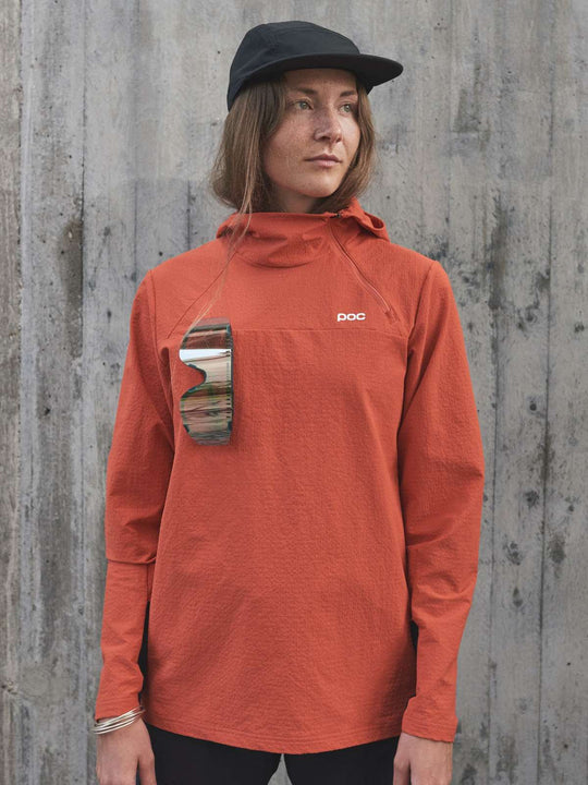 Załaduj obraz do przeglądarki galerii, Bluza POC W&#39;s MANTLE THERMAL HOODIE - Agate Red

