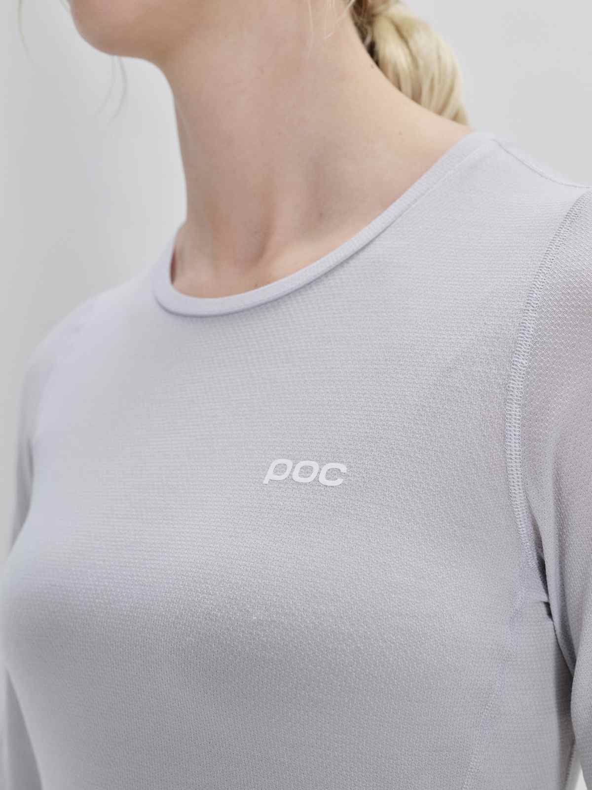 Koszulka termoaktywna POC W's Layer Mid L/S Jersey - Granite Grey
