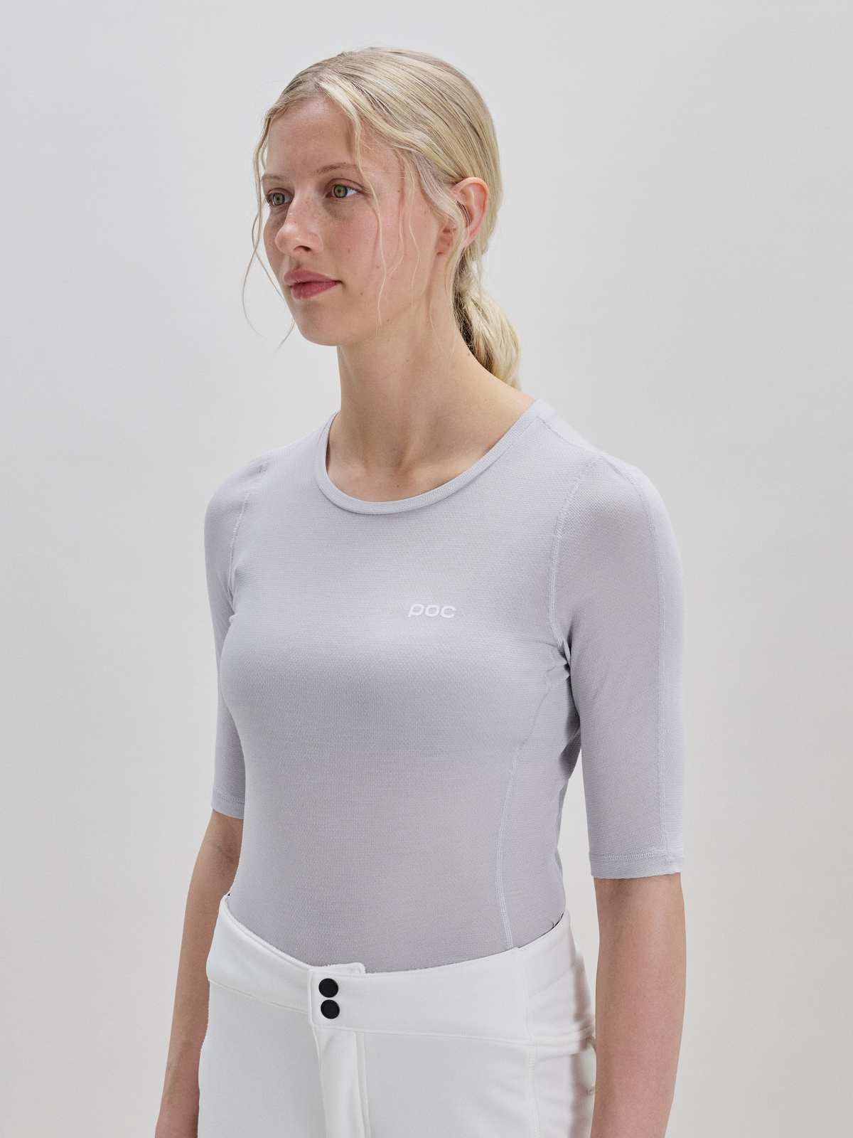 Koszulka termoaktywna damska POC W's Layer Mid S/S Jersey - Granite Grey