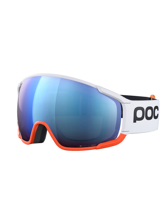 Załaduj obraz do przeglądarki galerii, Gogle narciarskie POC Zonula Race - Hydr. White|Zink Orange|Pt. Sunny Blue Cat 2
