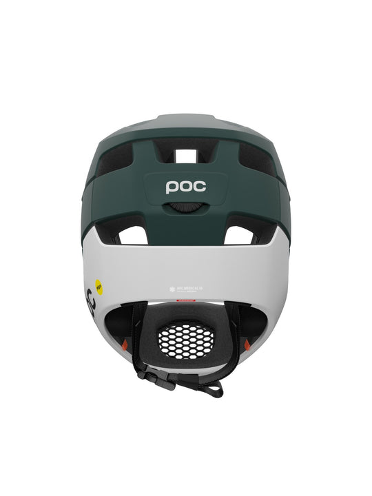 Załaduj obraz do przeglądarki galerii, Kask rowerowy POC Otocon Race MIPS - Parg. Green Matt/Hyd. White Matt
