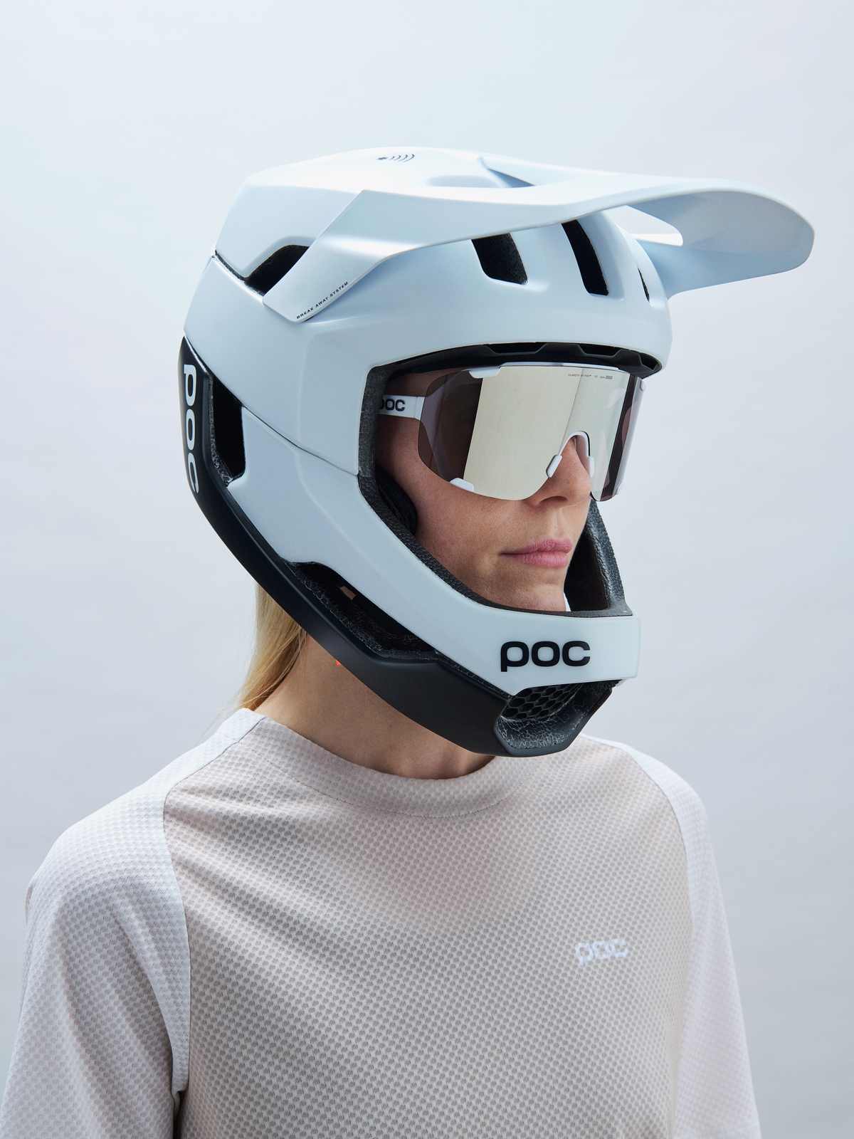 Okulary rowerowe POC Devour - Hyd. White/Clarity Road/Sunny Silver