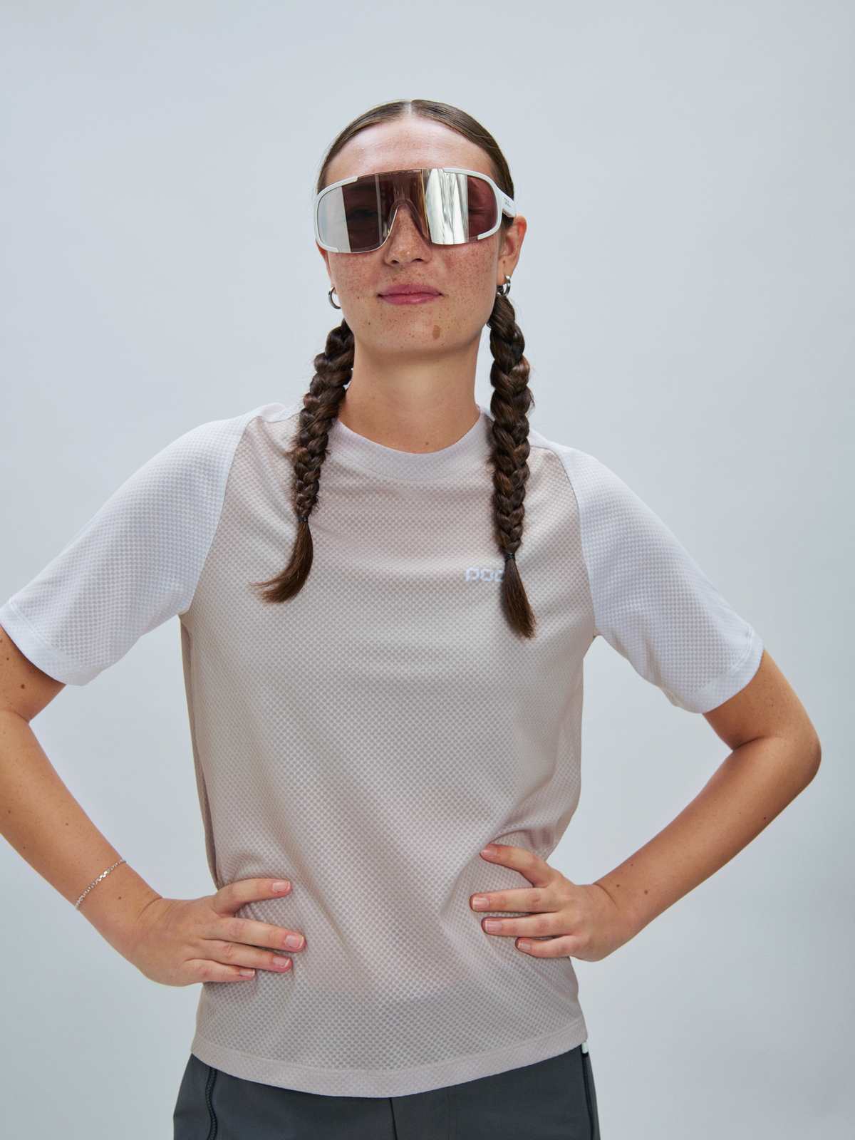 Koszulka rowerowa POC W's Motion Air S/S Jersey - Okenite Off-White