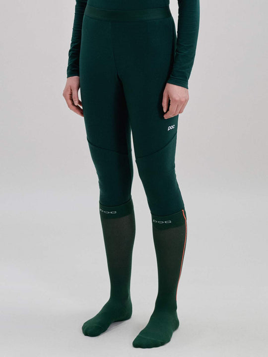 Załaduj obraz do przeglądarki galerii, Legginsy termoaktywne damskie POC W's Layer Merino 3/4 Tights zielony
