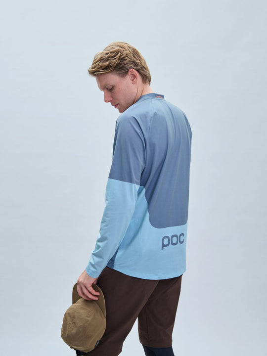 Załaduj obraz do przeglądarki galerii, Koszulka rowerowa POC M's Essential MTB LS Jersey blue - Calcite Blue
