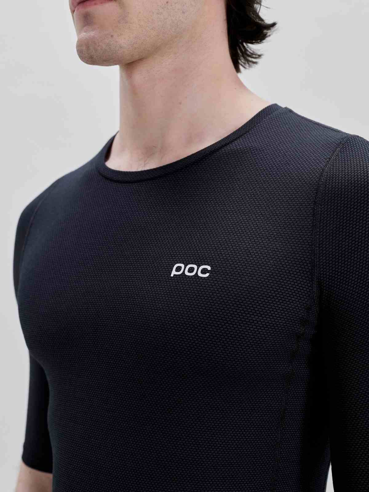Koszulka termoaktywna POC M's Layer Mid S/S Jersey - Uranium Black