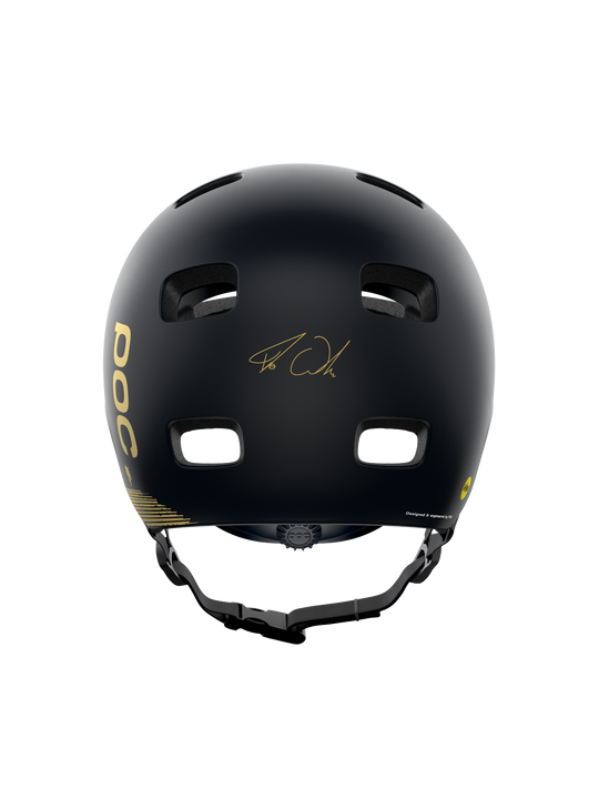 Załaduj obraz do przeglądarki galerii, Kask rowerowy POC CRANE MIPS FABIO ED - Ur. Black Matt/Gold
