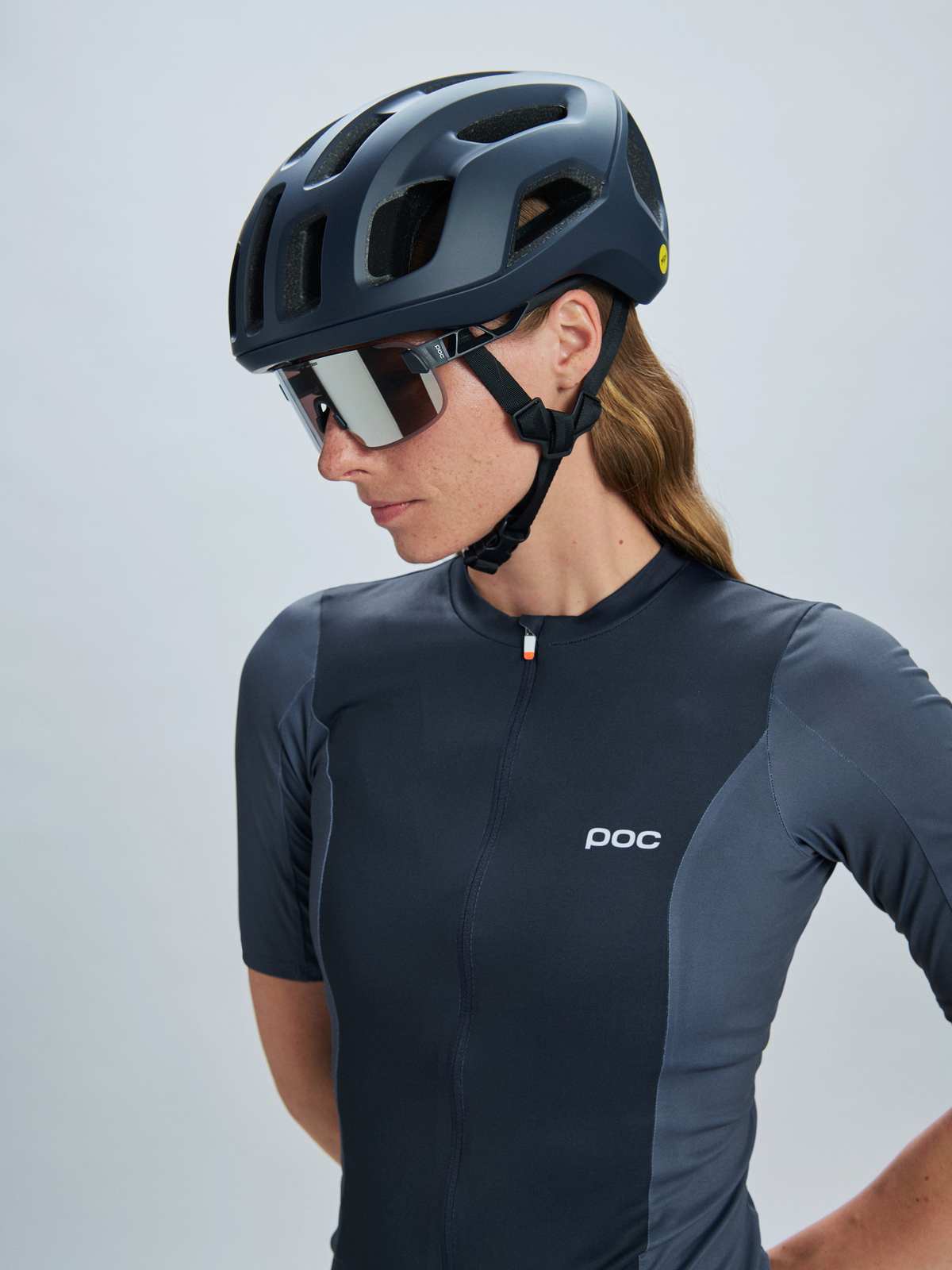 Kask rowerowy POC Ventral Air Wide Fit MIPS - Apat. Navy Matt