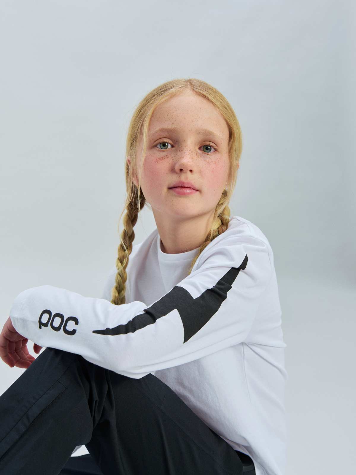 Koszulka longsleeve POC L/S Tee Jr - Blixten White