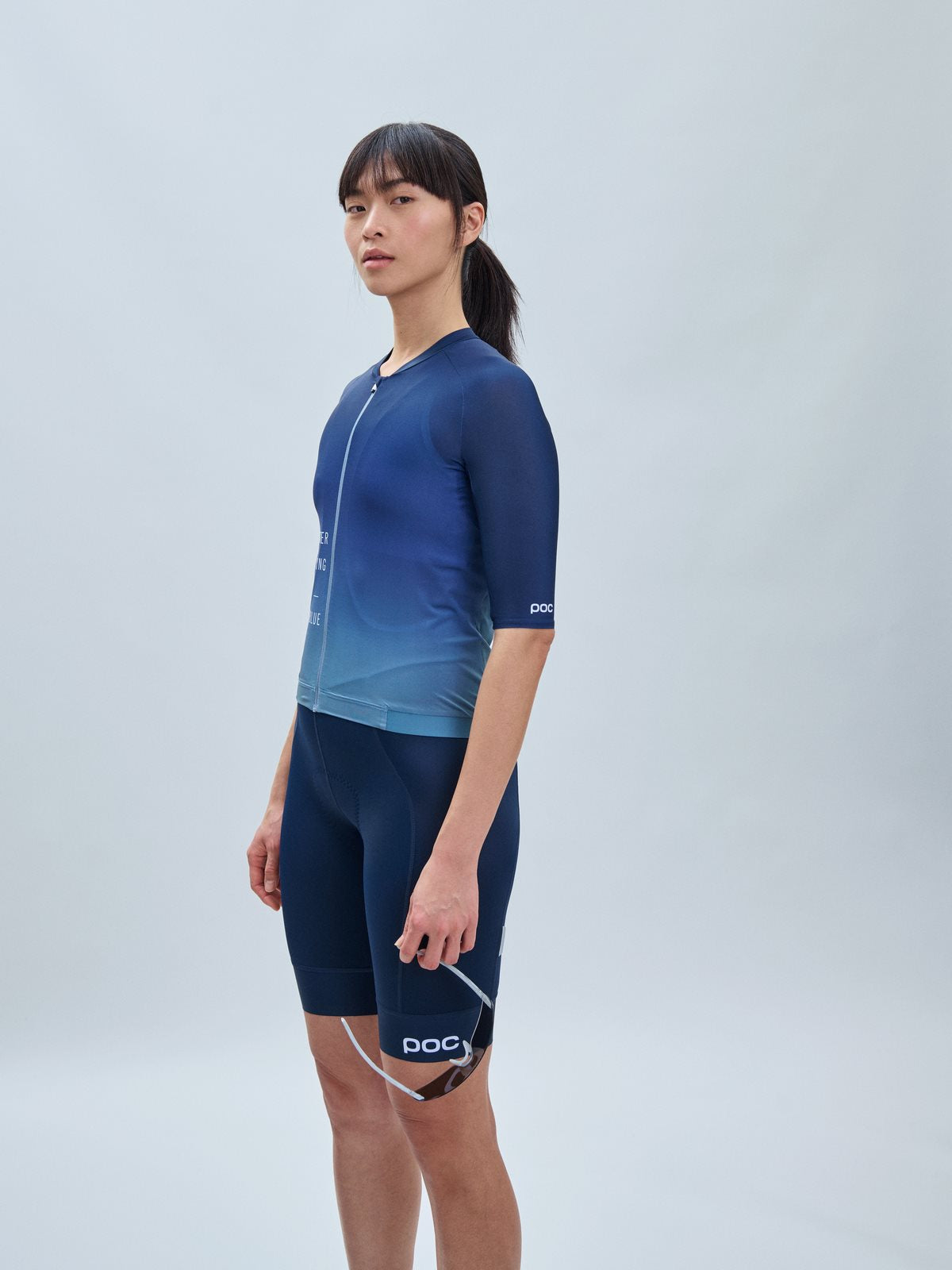 Koszulka rowerowa POC W's Pristine Print Jersey - Gradient Turmaline Navy