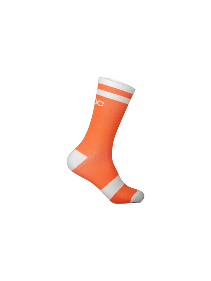 Skarpety rowerowe POC LURE MTB Sock Long - Zink Orange/Hydr. White