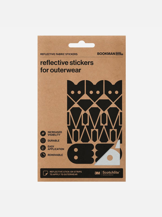 Naklejka odblaskowa BOOKMAN Reflective Fabric Stickers szary