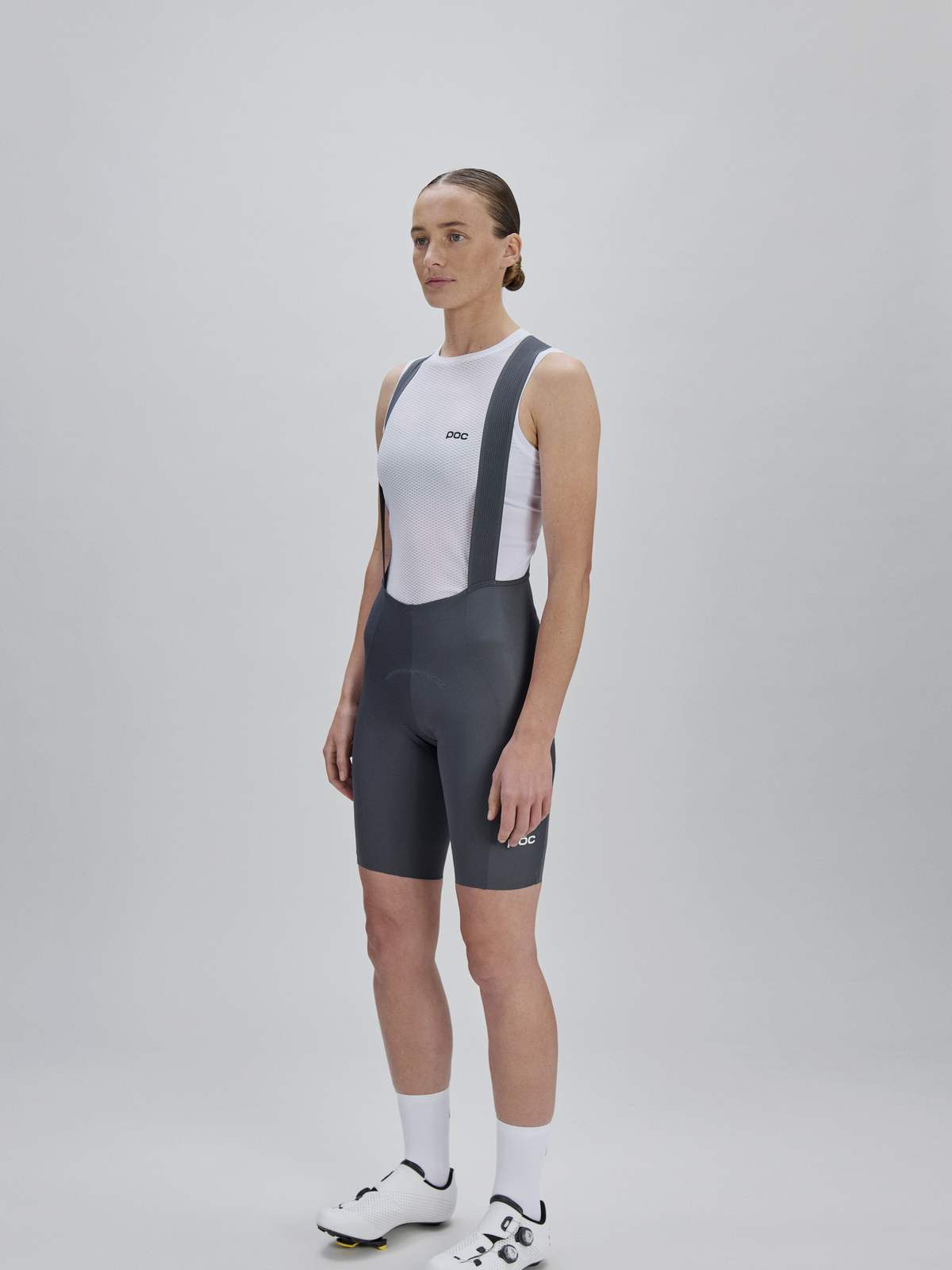 Spodenki rowerowe POC W's Raceday Bib Shorts - Sylvanite Grey