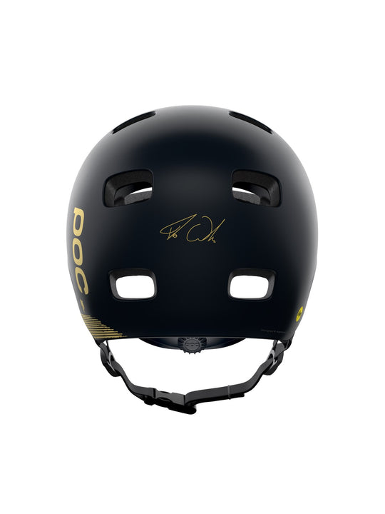 Załaduj obraz do przeglądarki galerii, Kask rowerowy POC Crane MIPS Fabio Ed. - Uran. Black Matt/Gold
