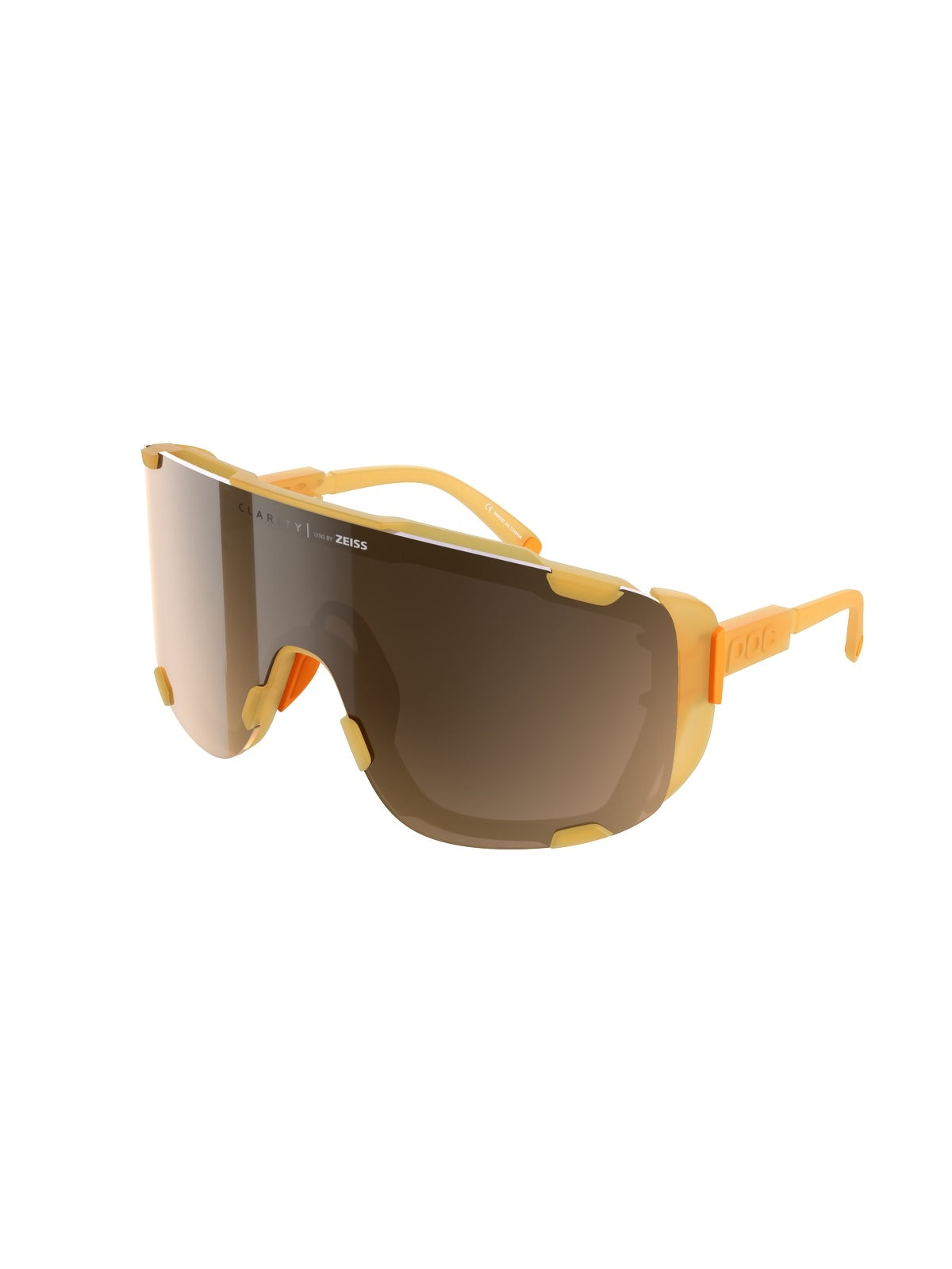 Okulary rowerowe POC Devour żółty - Cerussite Kashima Translucent - Clarity Trail | Brown/Silver Mirror Cat 2